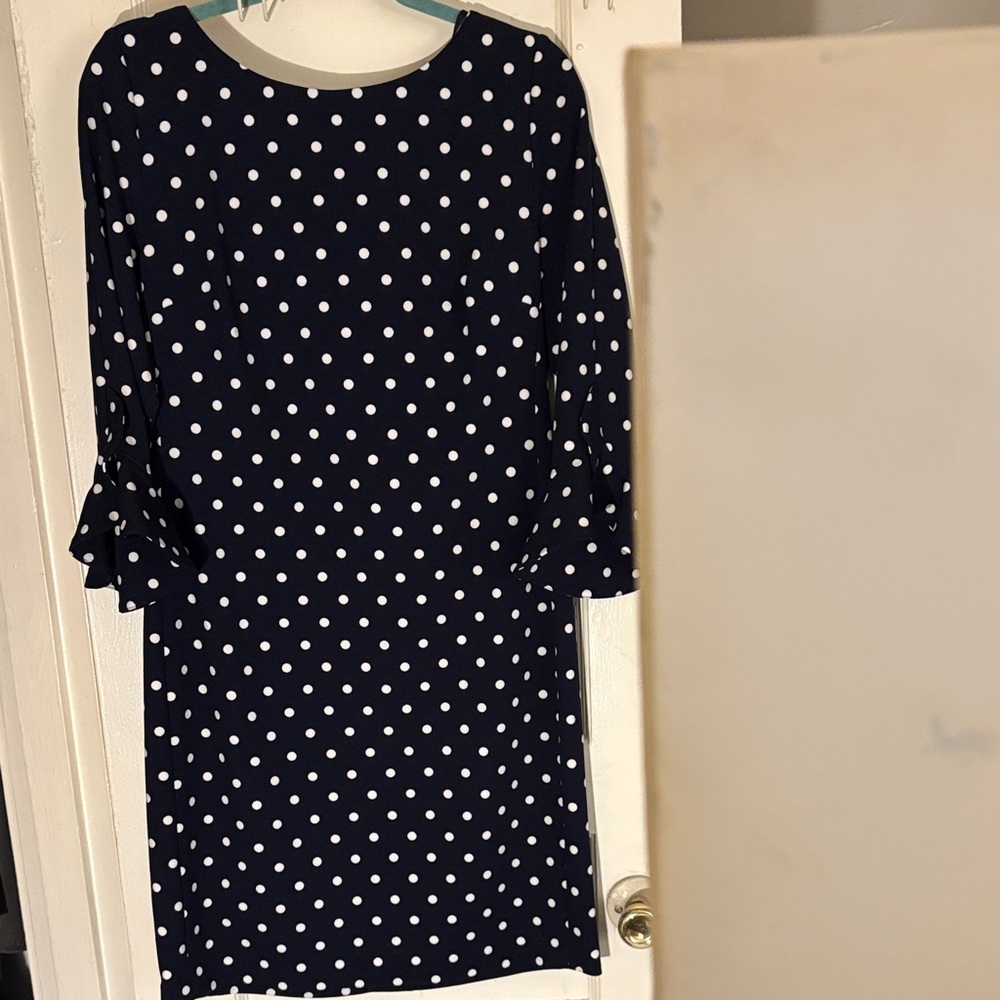Karl Lagerfeld Navy Polka Dot Dress